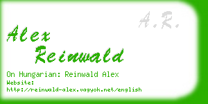 alex reinwald business card